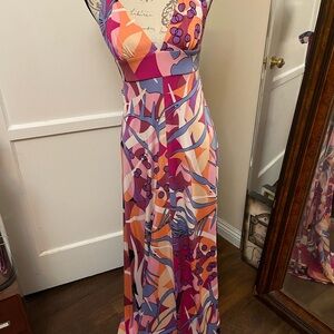 Marciano Colorful Abstract Maxi Dress